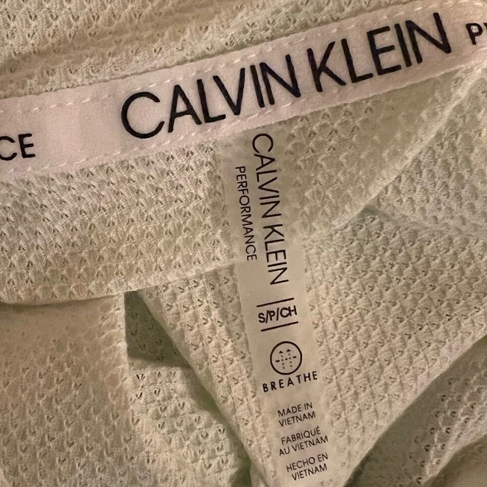 Calvin Klein Performance Women's Green Logo Waffle Knit Hoodie Small NWD - Picture 6 of 8